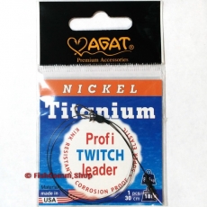 Поводок Agat Nickel Titanium Twitch Profi длина 30 см. тест 18 lb. (упаковка 1 шт.)