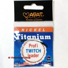 Поводок Agat Nickel Titanium Twitch Profi длина 15 см. тест 30 lb. (упаковка 1 шт.)