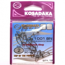 Застежка Kosadaka "Insurance snap" 1001BN №2 (30 кг.) 7 шт.