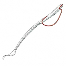 Крючок офсетный Owner 5109 Red №4 J-Light Worm Hook (6 шт.)