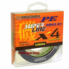 Плетеный шнур Kosadaka Super PE X4 0.40 (#6.0) Light Green 150 m.