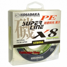 Плетеный шнур Kosadaka Super PE X8 0.30 (#3.5) Light Green 150 m.