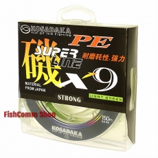 Плетеный шнур Kosadaka Super Line PE X9 0.40 (#6.0) Light Green 150 m.