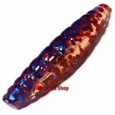 Силиконовая приманка Kosadaka Maggot 30. Цвет RB (красно-фиолетовый с включениями). 12 шт. (сыр)