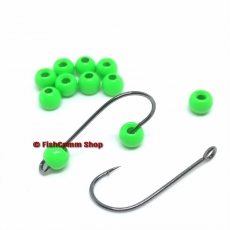 Вольфрамовые головки 3 мм. Fluo Green (10 шт.)