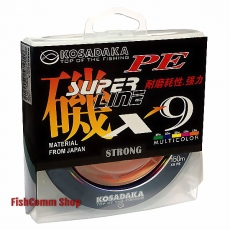 Плетеный шнур Kosadaka Super Line PE X9 0.25 (#2.5) Multicolor 150 m.