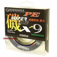 Плетеный шнур Kosadaka Super Line PE X9 0.30 (#3.5) Multicolor 150 m.