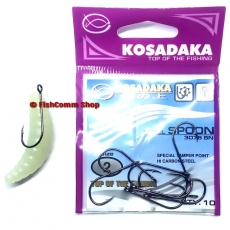 Силиконовая приманка Kosadaka Maggot 40. Цвет FG (зеленый). 8 шт. (сыр)