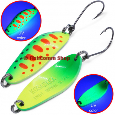 Блесна Kosadaka Trout Police Indi Spoon 3.2 г. 32 мм. цвет E47UV