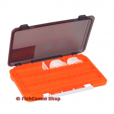 Коробка Kosadaka TB-S63A 3 продольные секции + доп. вставки (оранжевая) 175х105х20 мм.