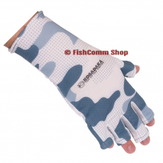 Перчатки Kosadaka Sunblock Gloves эластичные с открытой ладонью и пальцами White Camo M